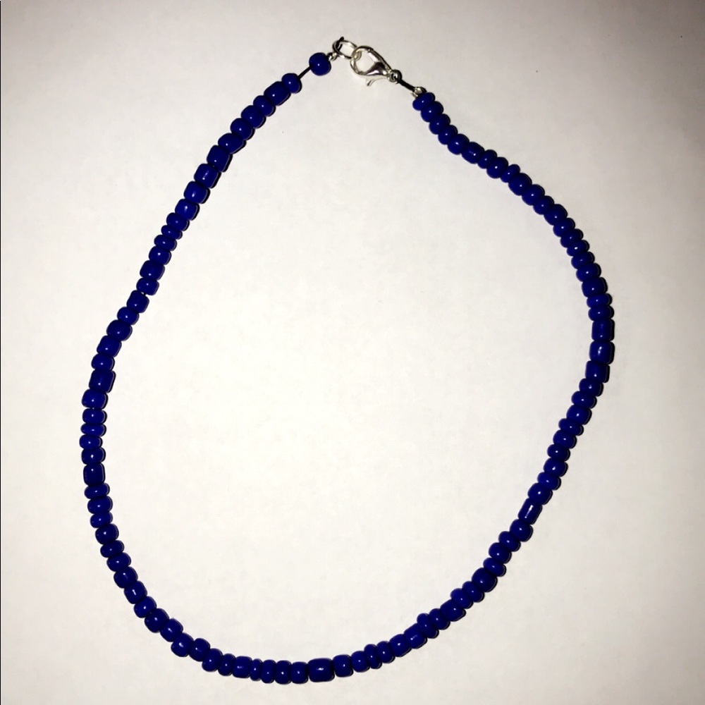 Cobalt blue beaded choker!! Buy two for $14!